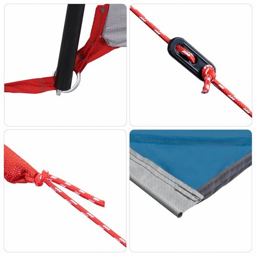 Каравана палатка за 5 души с покрив Синьо 410 x 275 x 245 см