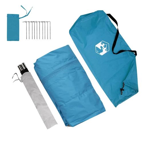 Каравана палатка за 5 души с покрив Синьо 410 x 275 x 245 см