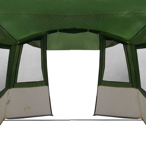 Тент за багажник на караван с покрив Зелен 352 x 250 x 240 см