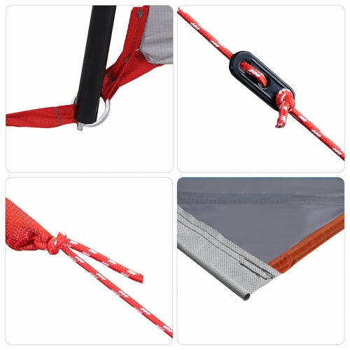 Тент за багажник на караван Сив и оранжев 352 x 250 x 240 см