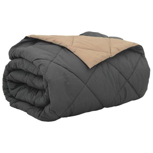 Летен юрган Антрацит и таупе 220 x 260 cm Микрофибър