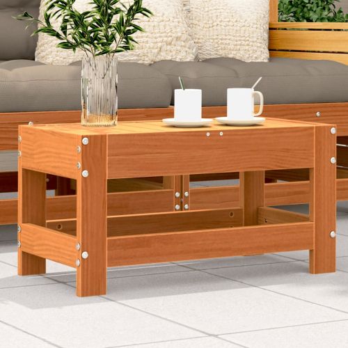 Градинска табуретка, восъчнокафяв, 62x30x32 см, бор масив