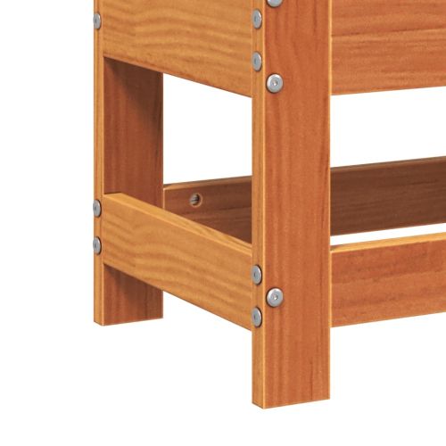 Градинска табуретка, восъчнокафяв, 62x30x32 см, бор масив