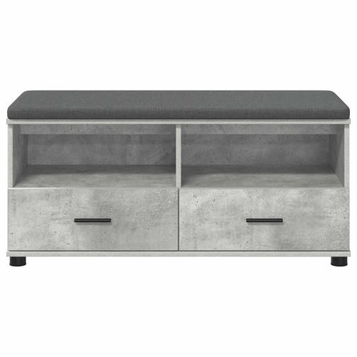 Пейка за коридор с възглавница Бетонно Сиво 100 x 38 x 46 см