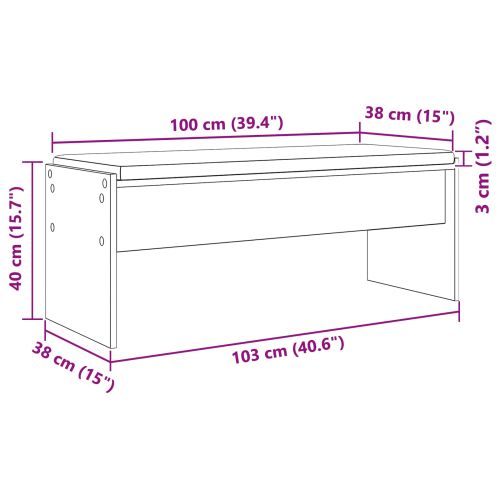 Пейка за коридор с възглавница Старо дърво 103 x 38 x 40 см