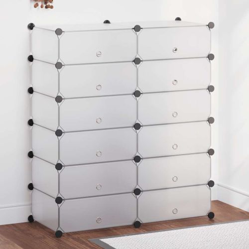 Сглобяем органайзер за обувки, 12 отделения, бял