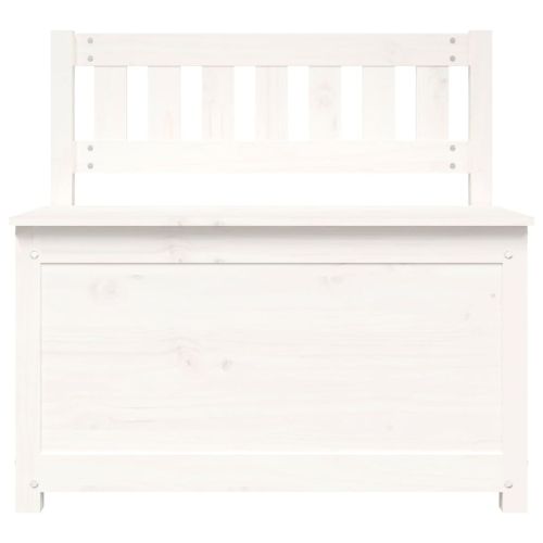 Пейка, бяла, 80x41x77 см, борово дърво масив