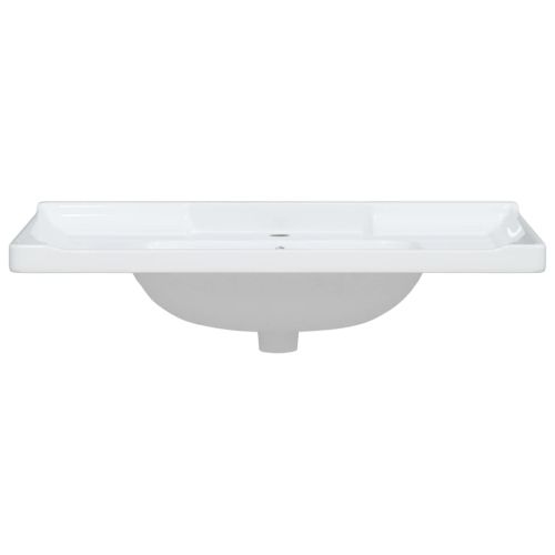 Мивка за баня, бяла, 91,5x48x23 см, правоъгълна, керамика