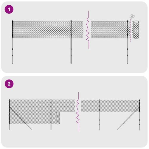 Плетена оградна мрежа, зелена, 2x10 м