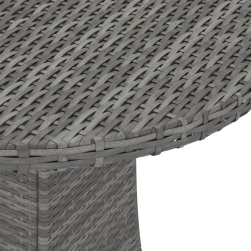 Градинска маса, сива, 70x70x73 см, полиратан