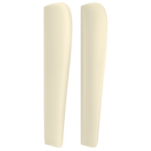 Горна табла с уши, кремава, 163x23x118/128 см, изкуствена кожа