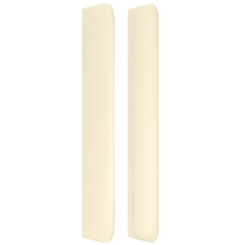 Горна табла с уши, кремава, 163x16x118/128 см, изкуствена кожа