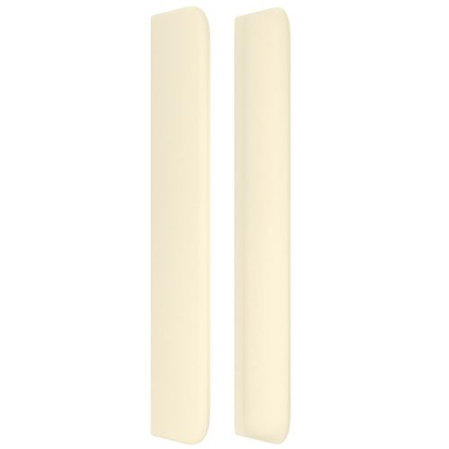 Горна табла с уши, кремава, 203x16x118/128 см, изкуствена кожа