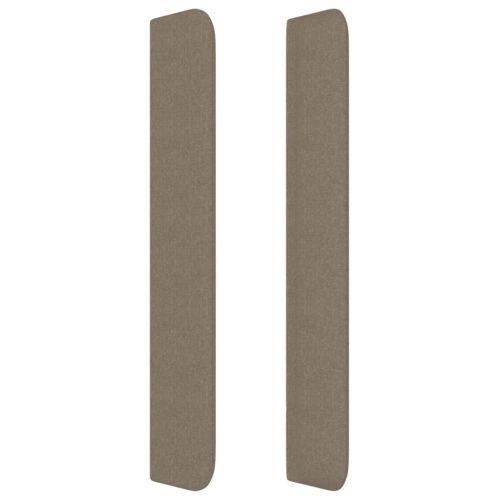 Горна табла за легло с уши, таупе, 83x16x118/128 см, плат