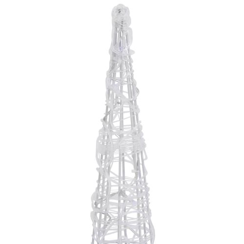 Акрилна декоративна пирамида LED светещ конус многоцветен 120см