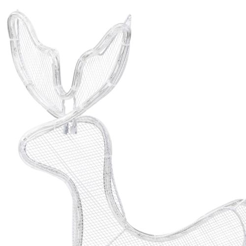 Коледна украса, светещ елен с шейна, мрежа, 432 LED