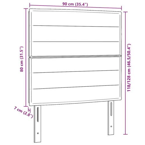 LED глава с LED ленти с таблото Крем 90 cm текстил