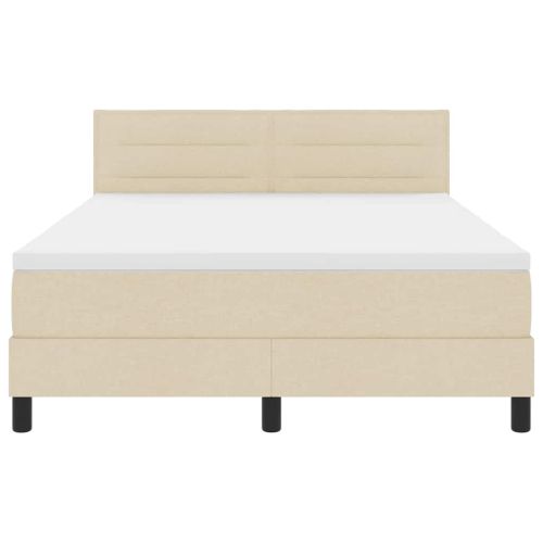Легло с пружинирана основа с матрак Крем 160 x 200 cm текстил