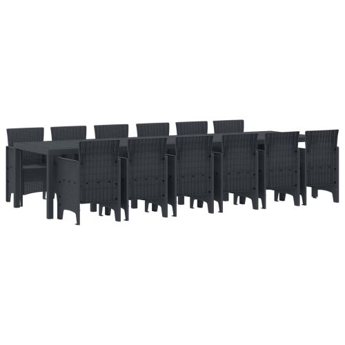 Комплект за хранене в градината 13 pcs Антрацит Ратан Polt