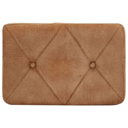 Wingback стол с табуретка, кафяв, канава