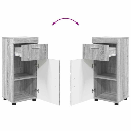 Комплект мебели за баня с рафт TULUM Сив Сонома Инженерно дърво