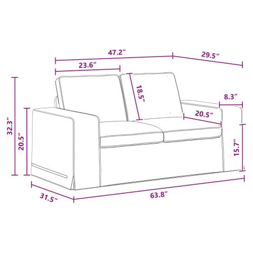 Комплект дивани 2 pcs Тъмен сив 162 x 80 x 82 см текстил