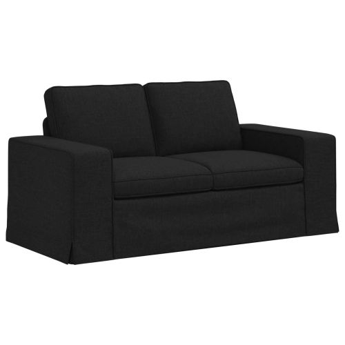 Комплект дивани 2 pcs Черно 162 x 80 x 82 см текстил