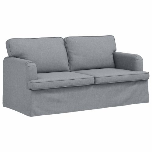 Комплект дивани 2 pcs Светлосиво 162 x 80 x 85 см текстил