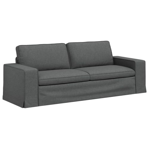 Комплект дивани 2 pcs Тъмен сив 222 x 80 x 82 см текстил