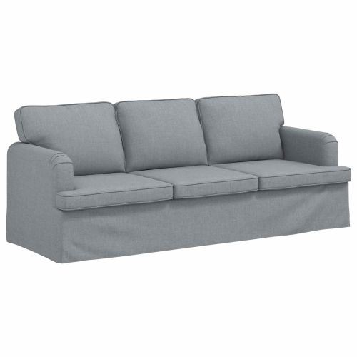 Комплект дивани 2 pcs Светлосиво 201 x 80 x 85 см текстил
