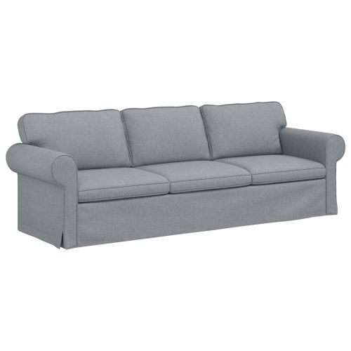 Комплект дивани 2 pcs Светлосиво 245 x 82 x 80 см текстил