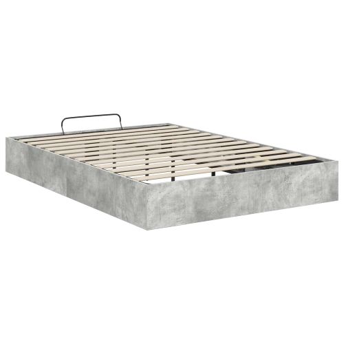 Отоманско легло със съхранение Бетонно Сиво 140 x 200 cm