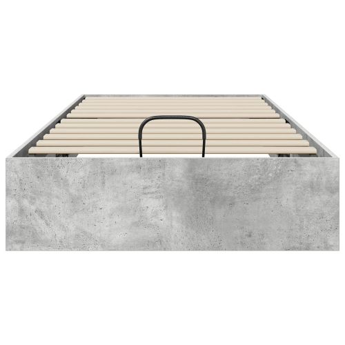 Отоманско легло със съхранение Бетонно Сиво 100 x 200 cm