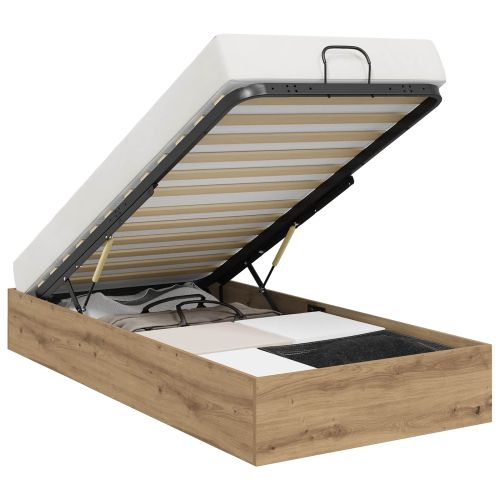 Отоманско легло със съхранение Артизан Дъб 100 x 200 cm