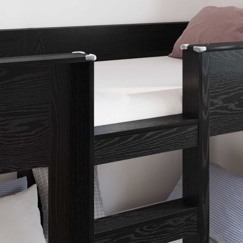 Двуетажно легло за деца Черния дъб 75 x 190 cm Инженерно дърво