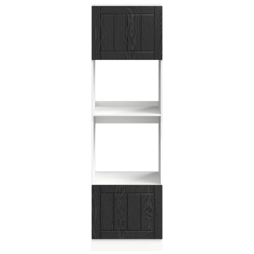 Шкаф за фурна Черния дъб 60 x 57 x 207 см Инженерно дърво