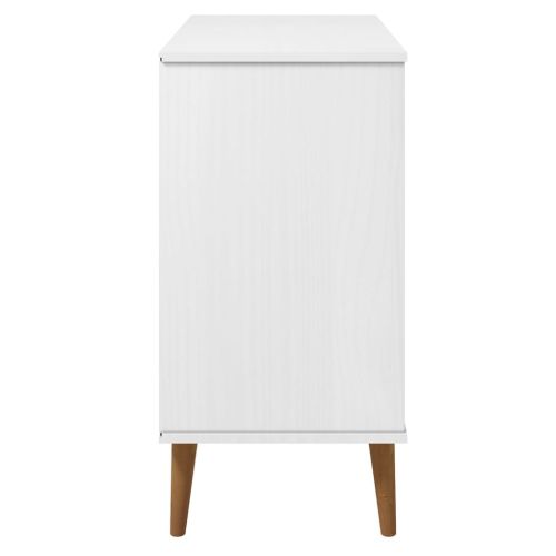 Сайдборд MOLDE бял 90x40x80 см бор масив