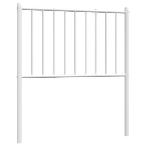 Метална резервна табла за легло, бяла, 75 см