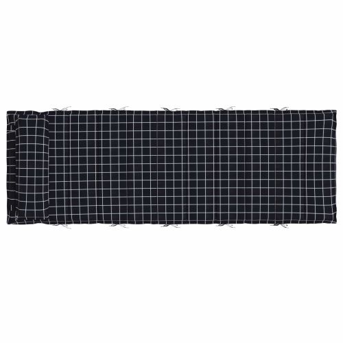 Възглавница за слънчев шезлонг Черно 178 x 60 x 4 см