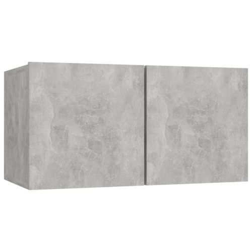 ТВ шкафове, 4 бр, бетонно сиви, 60x30x30 см, инженерно дърво