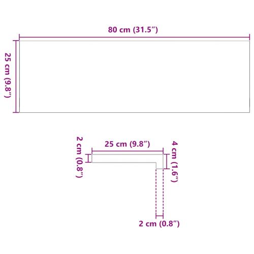 Стълбищни стъпала, 2 бр, 80x25x2 см, необработен масивен дъб