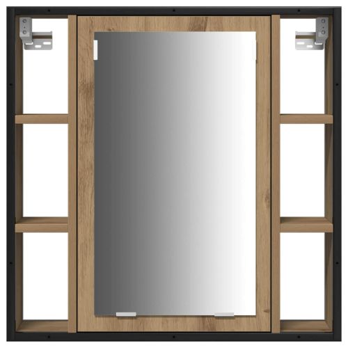 Комплект мебели за баня с рафт 3 pcs Дъб Инженерно дърво