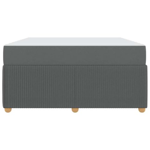 Рамка за легло с матрак Тъмен сив 140 x 200 cm текстил