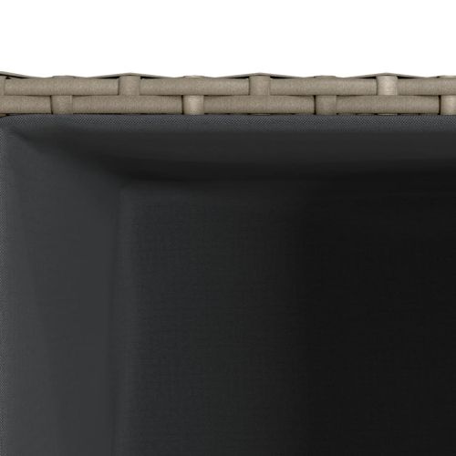 Градински плантер, сив, 40x40x80 см, полиратан