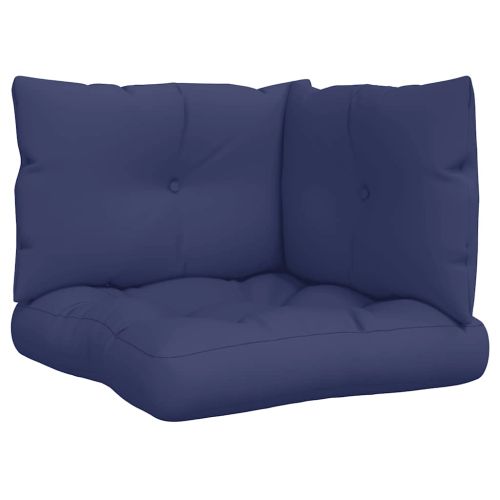 Палетни възглавници, 3 бр, нейви сини, Оксфорд плат