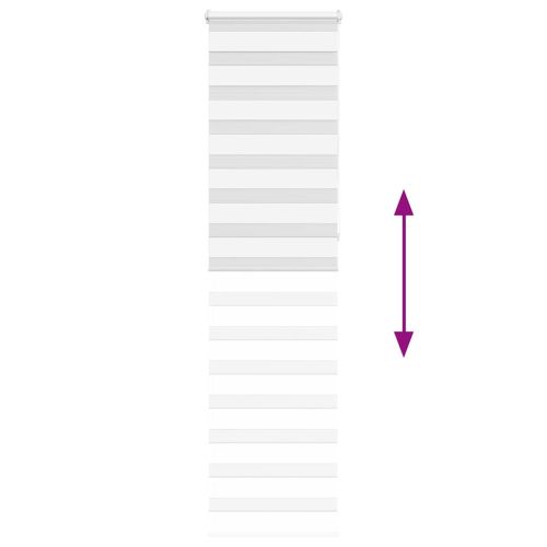 Зеброва щора бял 55x230 см Ширина на плата 50,9 см Полиестер