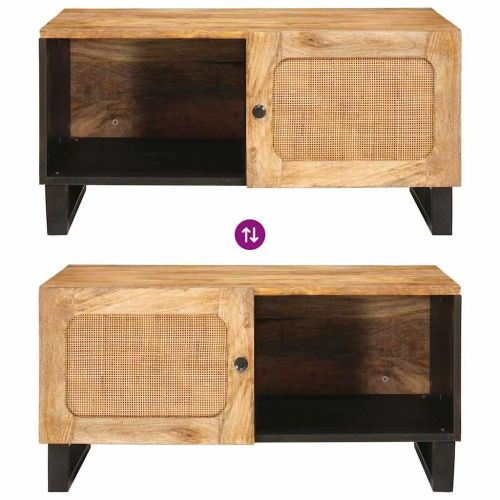 Масичка за кафе Естествен 80 x 50 x 40 cm Солидно мангово дърво