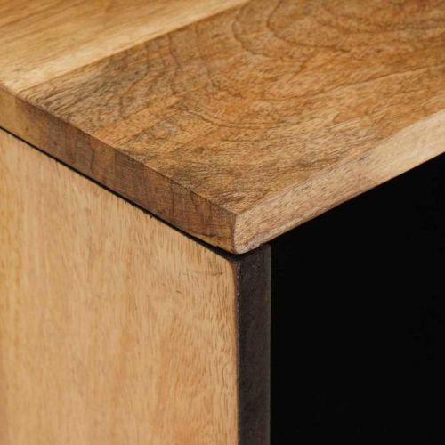 ТВ шкаф с врата Кафяво 80 x 33 x 46 см Солидно мангово дърво