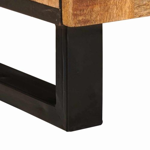 ТВ шкаф с рафт Кафяво 100 x 33 x 46 см Солидно мангово дърво