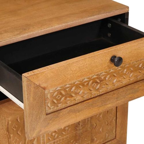 Нощен шкаф с чекмедже с врата Светло кафяво 50 x 33 x 60 см